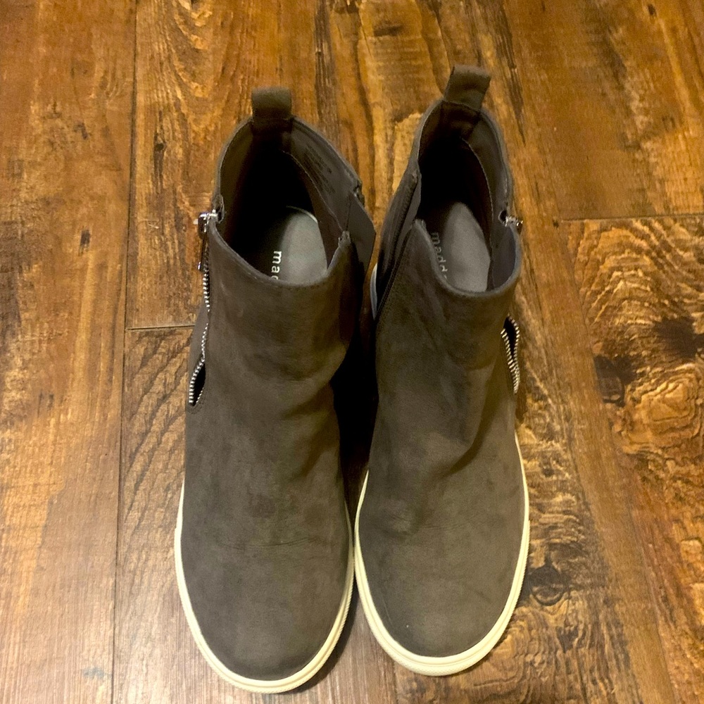 Beautiful Gray Suede Madden Girl Bootie